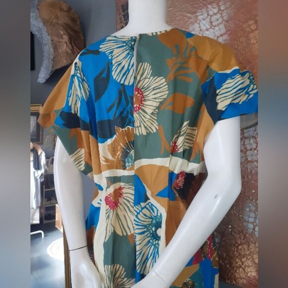 Zara Autumnal Floral Abstract Maxi Dress - Picture 5 of 16